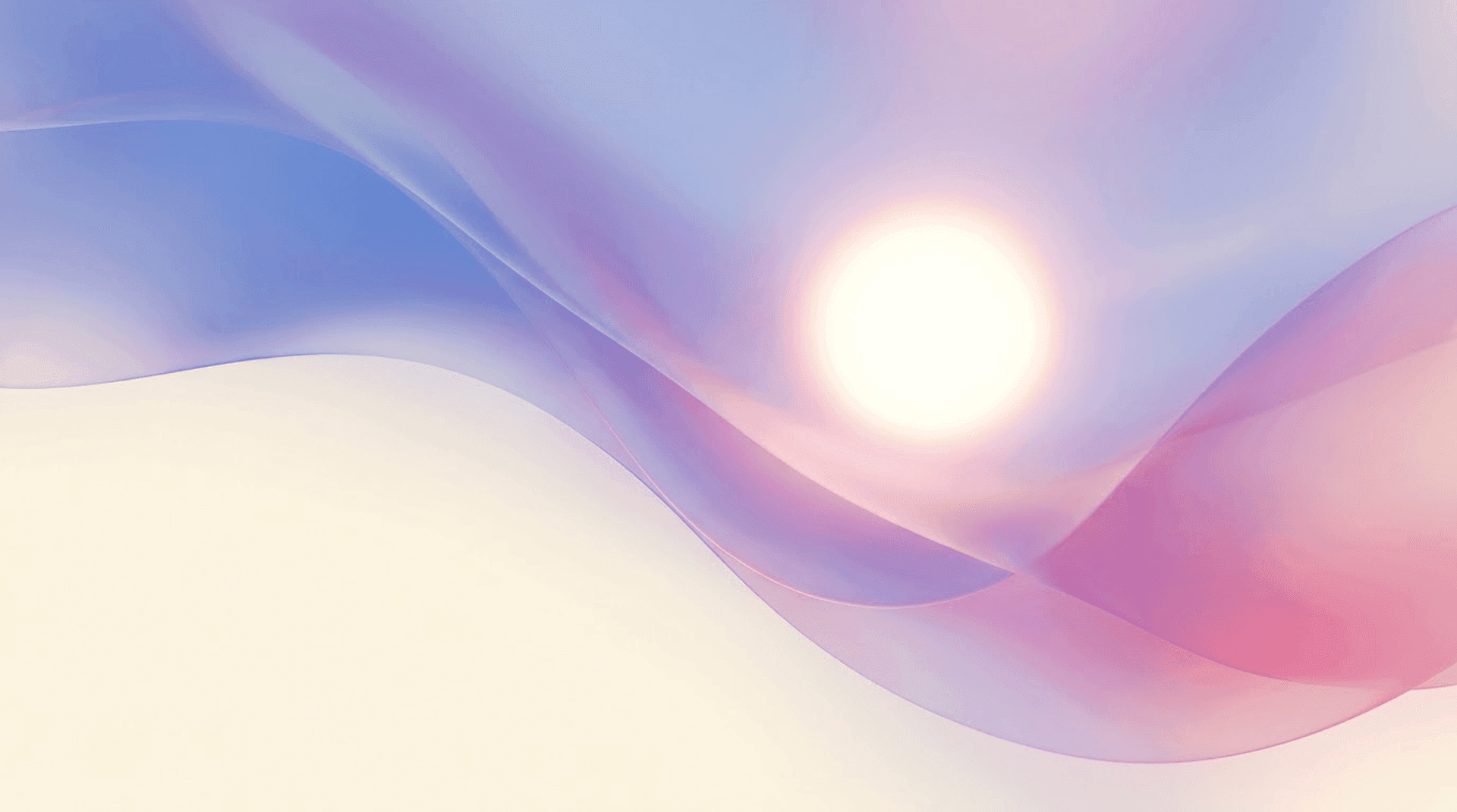 A single illuminated button on a calm, dark interface surrounded by quiet space