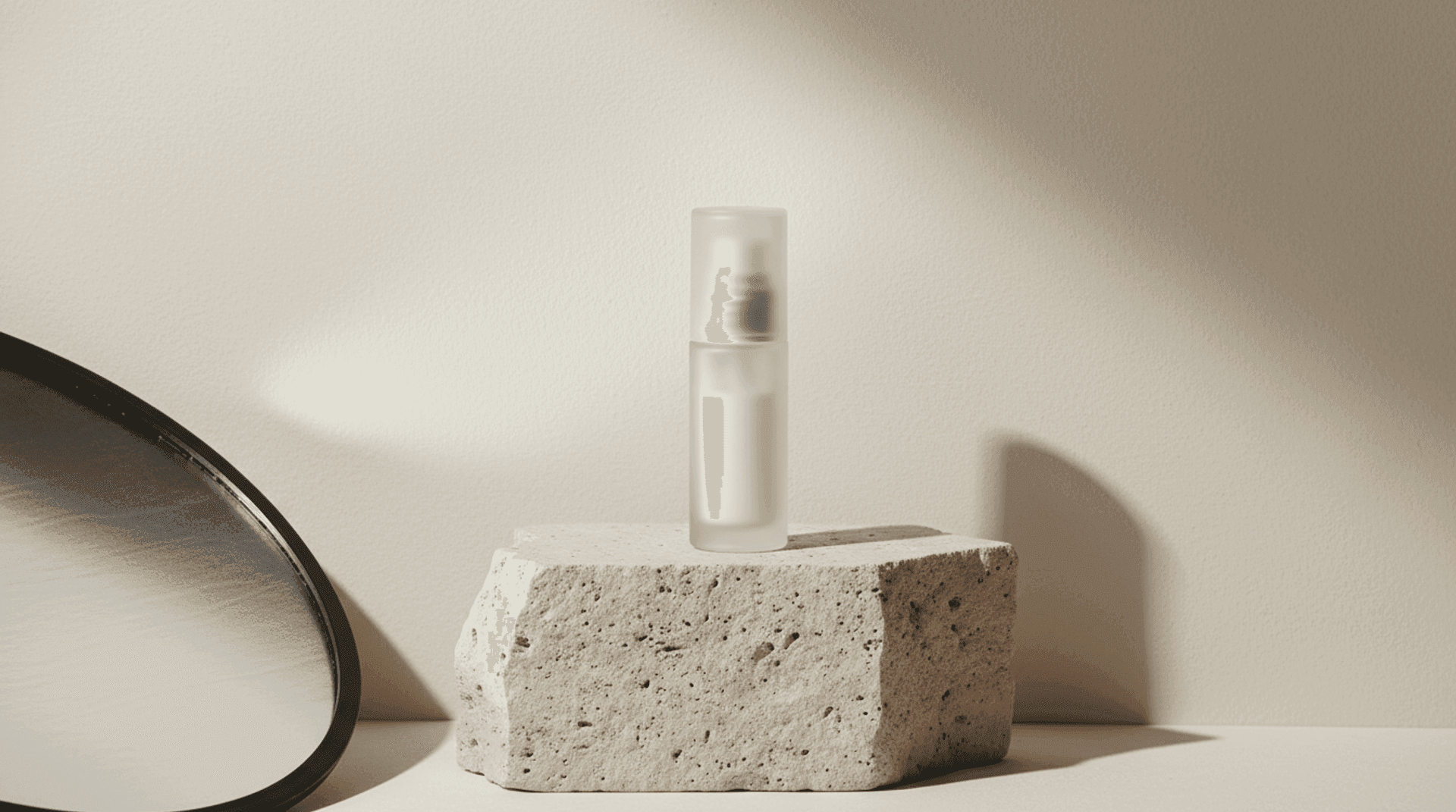 A softly lit studio interior captured by a professional camera on a tripod
